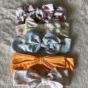 Floral and Patterned Kids Headband Set